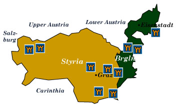 styria and burgenland map