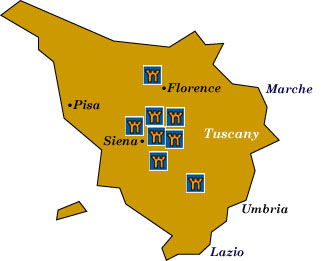 tuscany map
