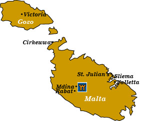 malta map